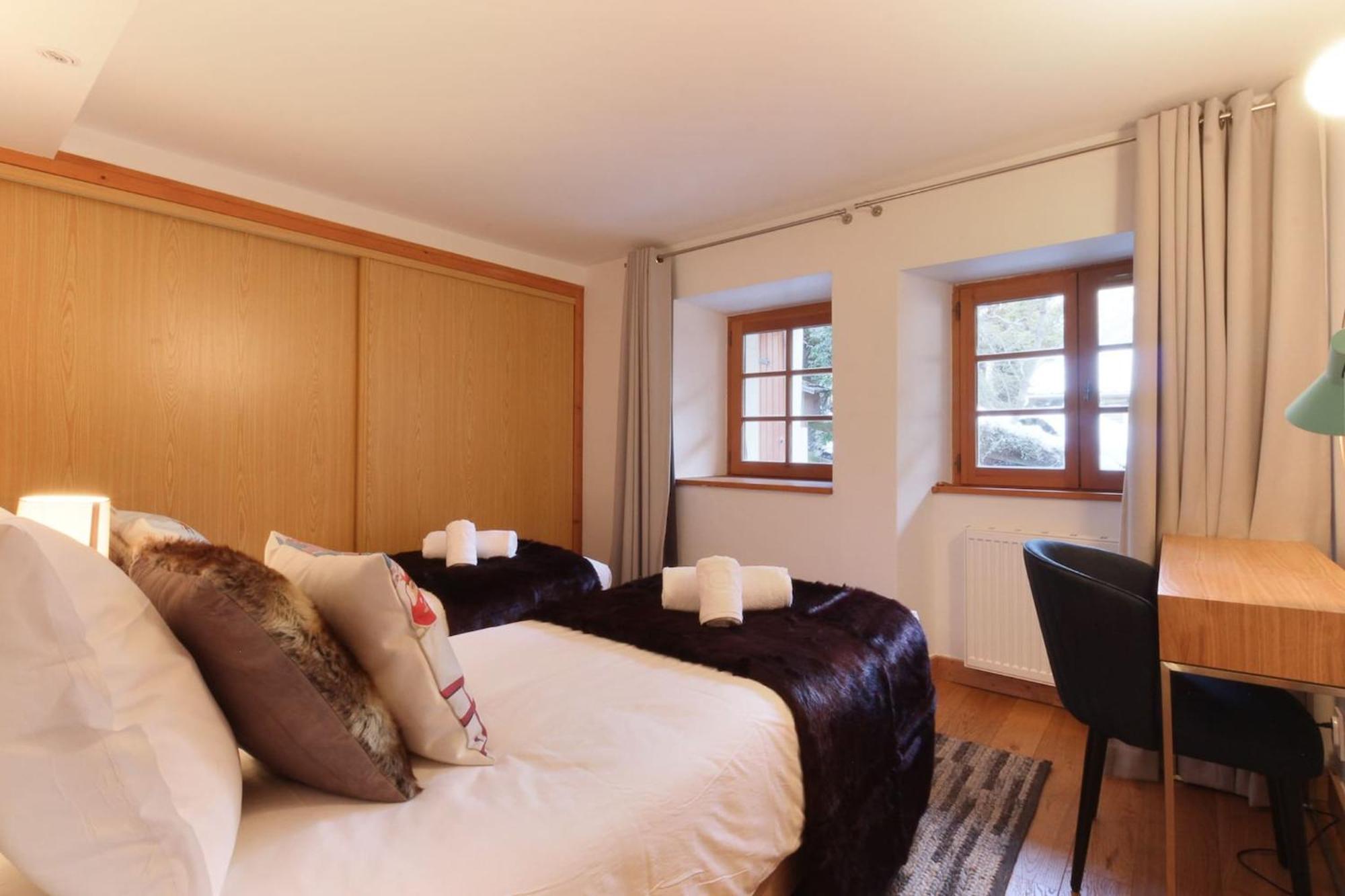 Les Alpins - Centre De Chamonix - Renove Avec Jardin Et Vue Imprenable Sur Le Montblanc Apartamento Exterior foto